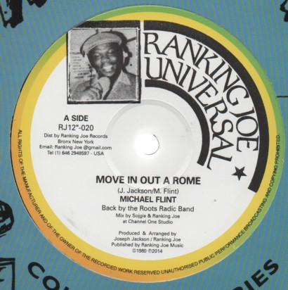 Michael Flint / Ranking Joe - Move In Out A Rome / Pretty Looks Can't Hold Me | Ranking Joe Universal (RJ12 020) - main