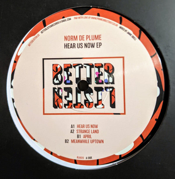 Norm De Plume - Hear Us Now EP | Better Listen Records (BLR020)
