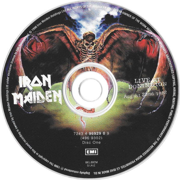 Iron Maiden - Live At Donington | EMI (7243 4 96929 0 9) - 3