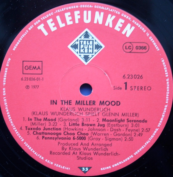 Klaus Wunderlich - In The Miller Mood - Klaus Wunderlich Spielt Glenn Miller | Telefunken (6.23026) - 3 Klaus Wunderlich - In The Miller Mood - Klaus Wunderlich Spielt Glenn Miller | Telefunken (6.23026) - 3