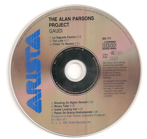 The Alan Parsons Project - Gaudi | Arista (260 171) - 3