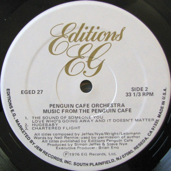 Penguin Cafe Orchestra - Music From The Penguin Cafe | Editions EG (EGED 27) - 4 Penguin Cafe Orchestra - Music From The Penguin Cafe | Editions EG (EGED 27) - 4