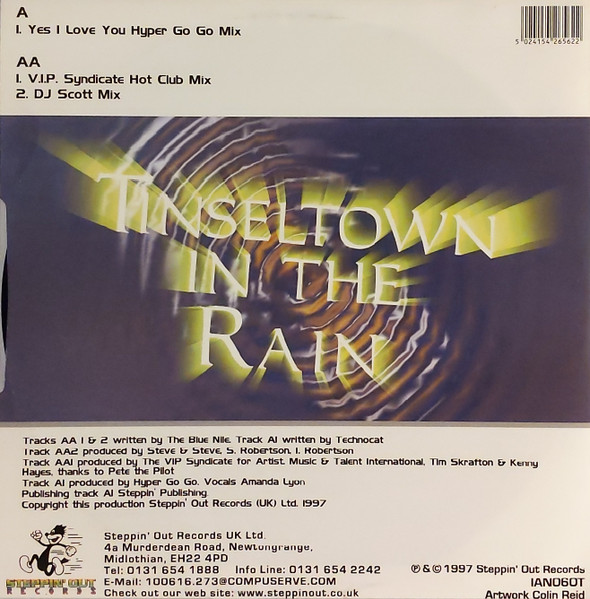 DJ Scott - Tinseltown In The Rain | Steppin' Out Records (IAN 060 T) - 2