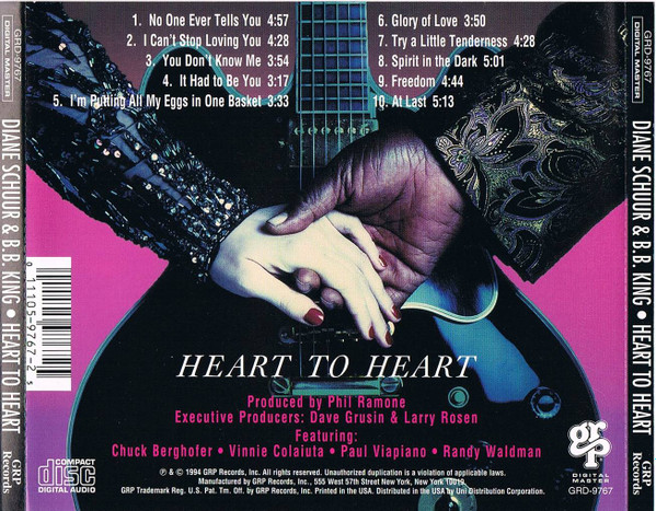 Diane Schuur & B.B. King - Heart To Heart | GRP (GRD-9767) - 2