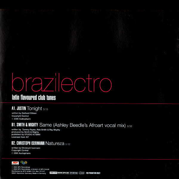 Various - Brazilectro (Limited 3-Track EP) | SPV Recordings (SPV 2992P MAXI) - 2
