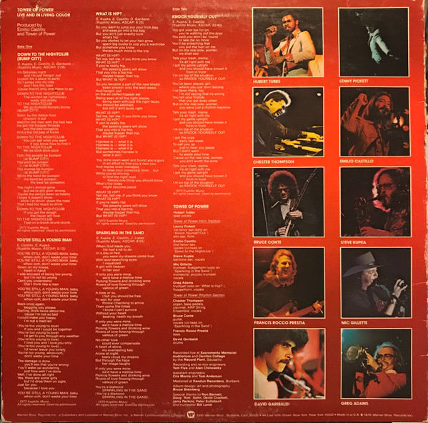 Tower Of Power - Live And In Living Color | Warner Bros. Records (BS 2924) - 2