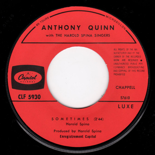 Anthony Quinn - I L♥ve You, You L♥ve Me (I Love You, You Love Me) | Capitol Records (CLF 5930) - 4