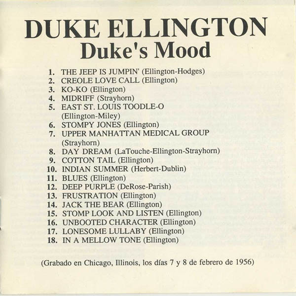 Duke Ellington - Duke's Mood | Rockin' Chair (none) - 2 Duke Ellington - Duke's Mood | Rockin' Chair (none) - 2