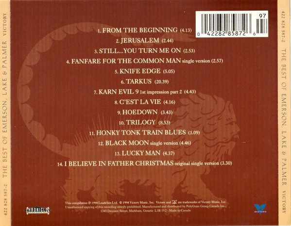 Emerson, Lake & Palmer - The Best Of Emerson, Lake & Palmer [CD] | Victory (422 828 587-2) - 2