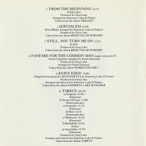 Emerson, Lake & Palmer - The Best Of Emerson, Lake & Palmer [CD] | Victory (422 828 587-2) - 4
