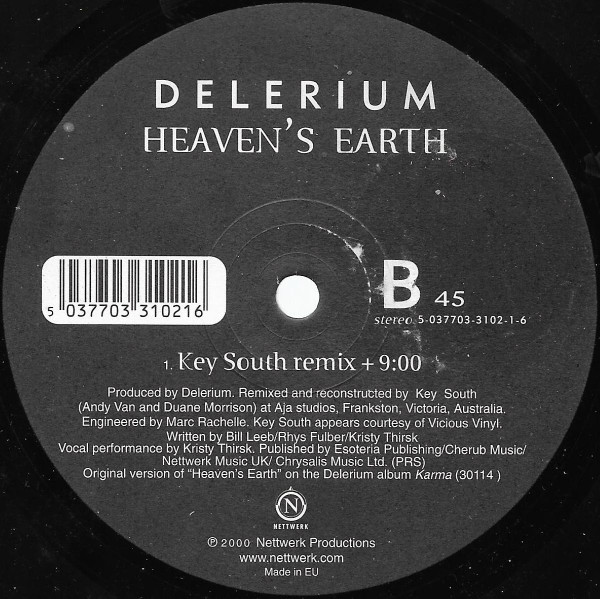Delerium - Heaven's Earth (Remix By Matt Darey) | Nettwerk (5-037703-3102-1-6) - 4