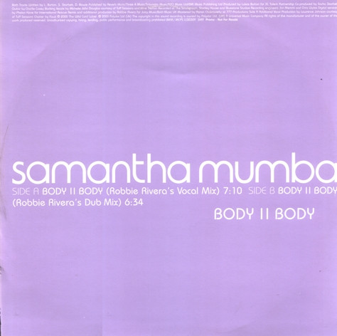 Samantha Mumba - Body II Body | Polydor (SM9) - 2