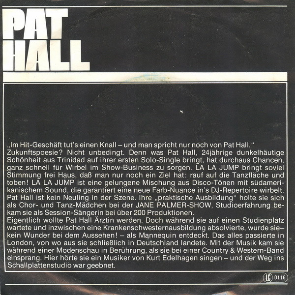 Patricia Hall - La La Jump | Ariola (11 930 AT) - 2