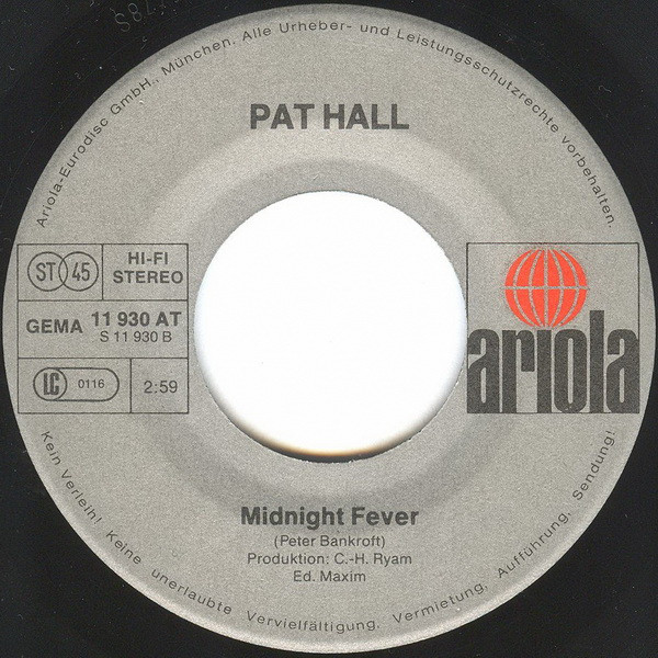 Patricia Hall - La La Jump | Ariola (11 930 AT) - 4
