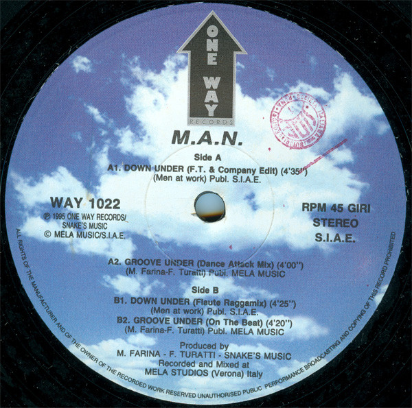 M.A.N. - Down Under | One Way Records (WAY 1022) - main