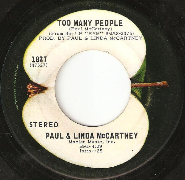 Paul & Linda McCartney - Uncle Albert / Admiral Halsey (7") [Vinyl] | Apple Records (1837) - 2