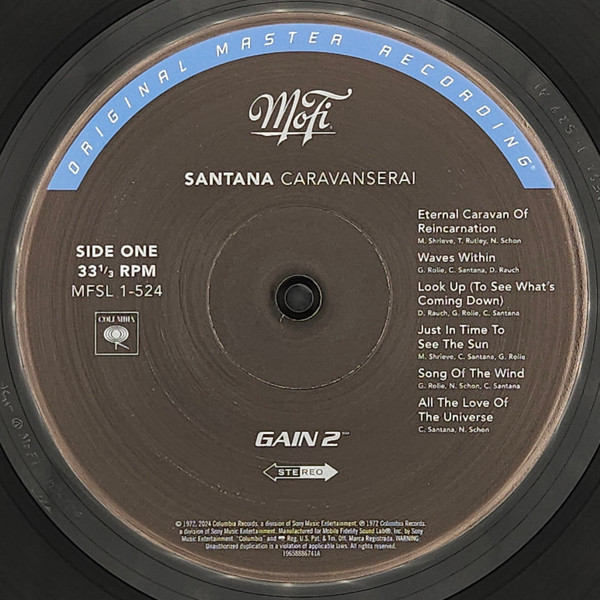 Santana - Caravanserai | Mobile Fidelity Sound Lab (MFSL 1-524) - 3