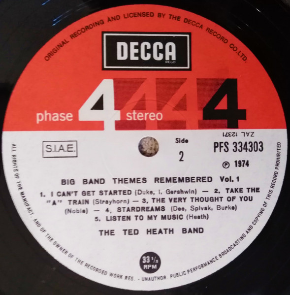Ted Heath And His Orchestra - Big Band Themes Remembered Vol. 1 | Decca (PFS 33 4303) - 4