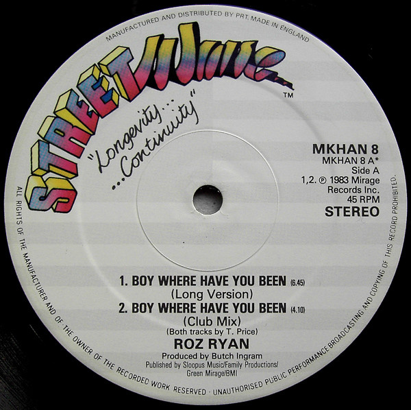 Roz Ryan - Boy Where Have You Been | Streetwave (MKHAN 8) - main