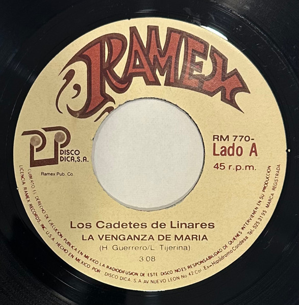 Los Cadetes De Linares - La Venganza De Maria | Ramex (RM 770)