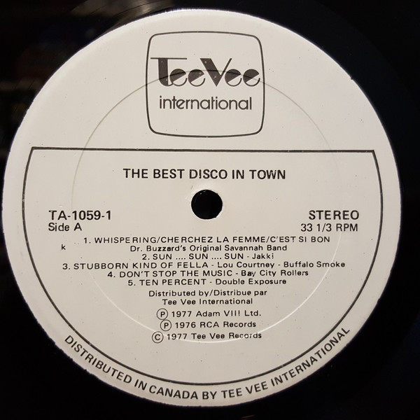 Various - The Best Disco In Town | Tee Vee Records Inc. (TA-1059) - 3 Various - The Best Disco In Town | Tee Vee Records Inc. (TA-1059) - 3
