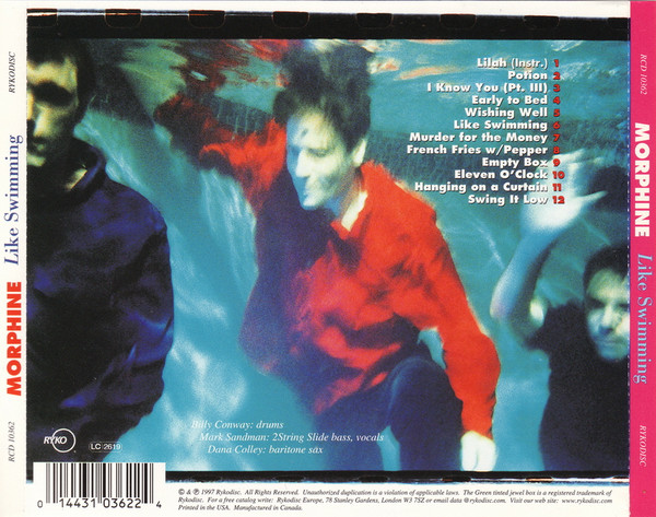 Morphine - Like Swimming | Rykodisc (RCD 10362) - 2 Morphine - Like Swimming | Rykodisc (RCD 10362) - 2
