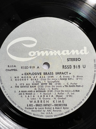 Warren Kime And His Brass Impact Orchestra - Explosive Brass Impact Vol. 2 | Command (RS 919-SD) - 4