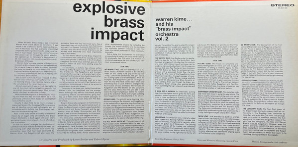 Warren Kime And His Brass Impact Orchestra - Explosive Brass Impact Vol. 2 | Command (RS 919-SD) - 3
