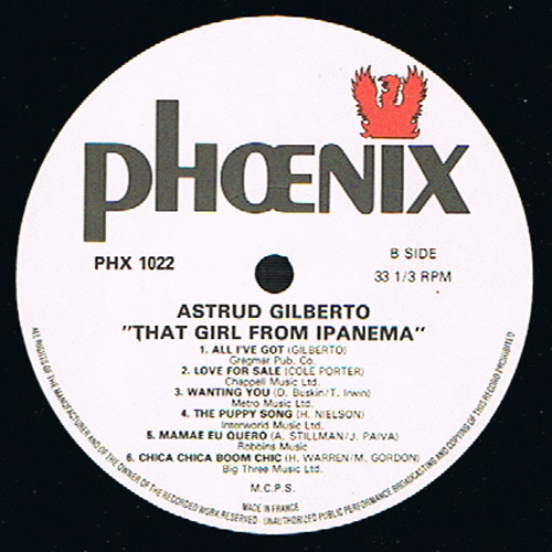 Astrud Gilberto - That Girl From Ipanema | Phoenix Records (PHX 1022) - 3