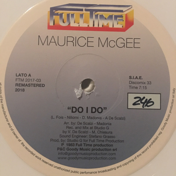 Maurice McGee - Do I Do | Full Time Records (FTM 2017-03)