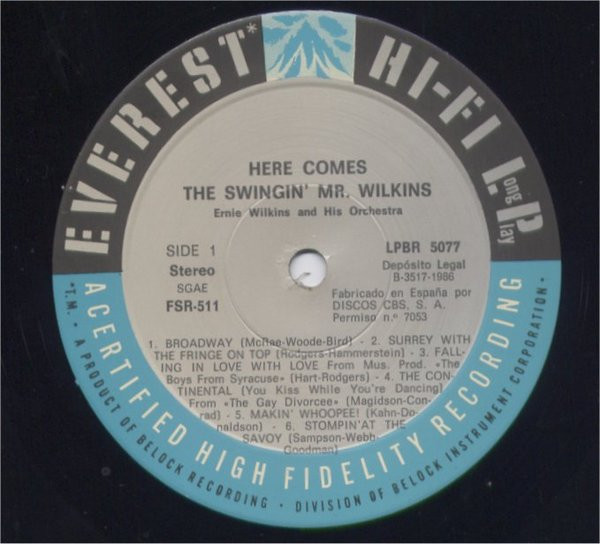The Ernie Wilkins Orchestra - Here Comes The Swingin' Mr. Wilkins! | Everest (LPBR 5077) - 2 The Ernie Wilkins Orchestra - Here Comes The Swingin' Mr. Wilkins! | Everest (LPBR 5077) - 2
