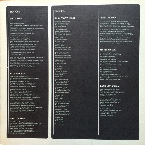 Deep Purple - In Rock | Warner Bros. Records (WS 1877) - 4 Deep Purple - In Rock | Warner Bros. Records (WS 1877) - 4