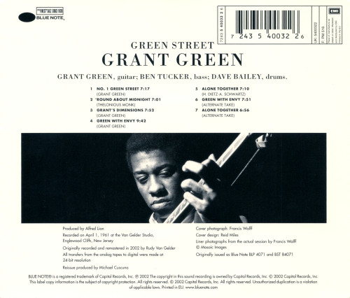Grant Green - Green Street | Blue Note (7243 5 40032 2 6) - 2
