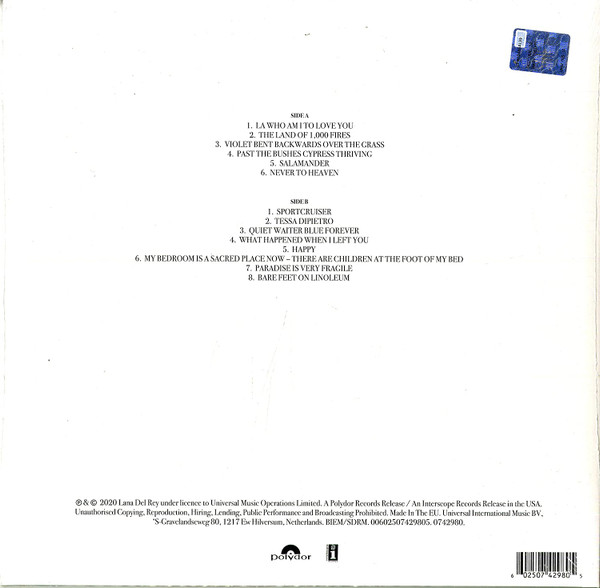 Lana Del Rey - Violet Bent Backwards Over The Grass | Polydor (00602507429805) - 2 Lana Del Rey - Violet Bent Backwards Over The Grass | Polydor (00602507429805) - 2