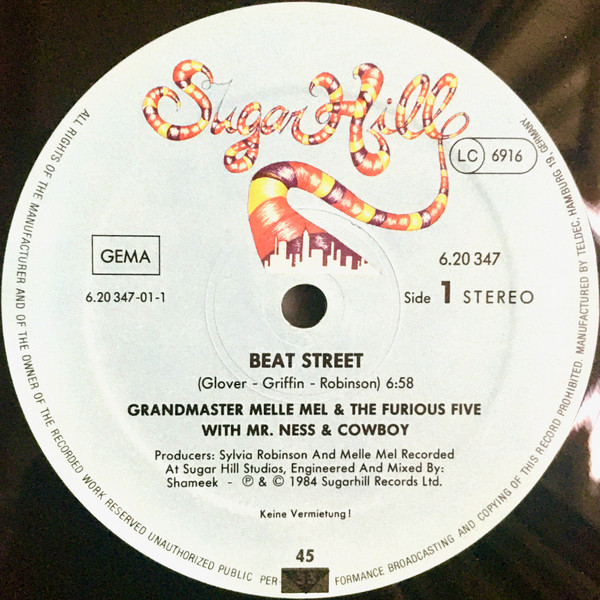 Grandmaster Melle Mel & The Furious Five - Beat Street / Internationally Known | Sugar Hill Records (6.20347) - 3