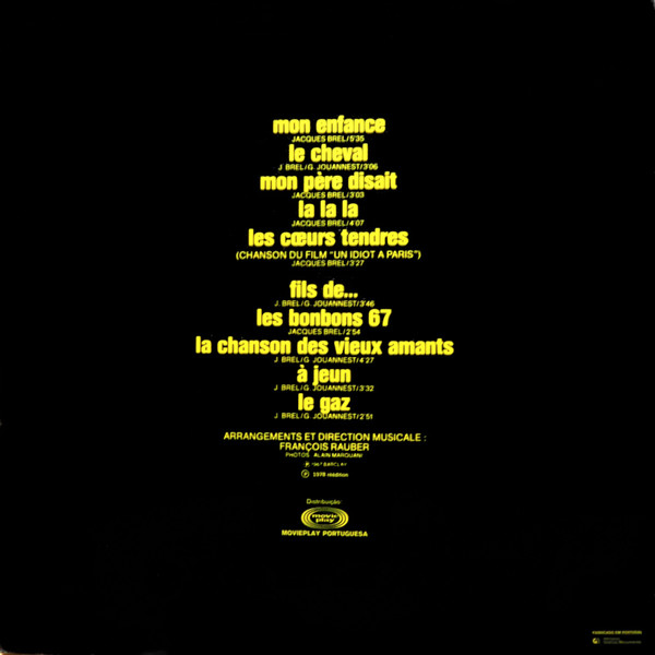 Jacques Brel - La Chanson Des Vieux Amants 2 | Barclay (MOV-9.016) - 3