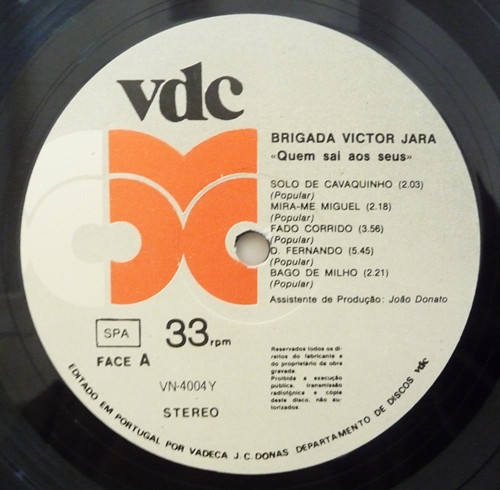 Brigada Victor Jara - Quem Sai Aos Seus | VDC (VN-4004 Y) - 3 Brigada Victor Jara - Quem Sai Aos Seus | VDC (VN-4004 Y) - 3