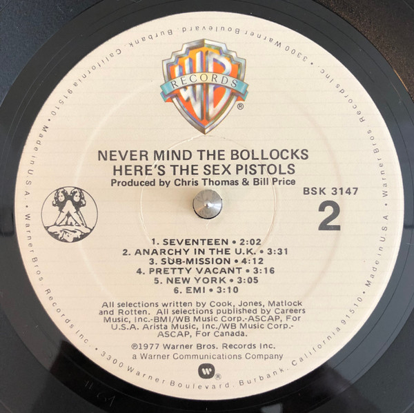 Sex Pistols - Never Mind The Bollocks Here's The Sex Pistols | Warner Bros. Records (BSK 3147) - 4