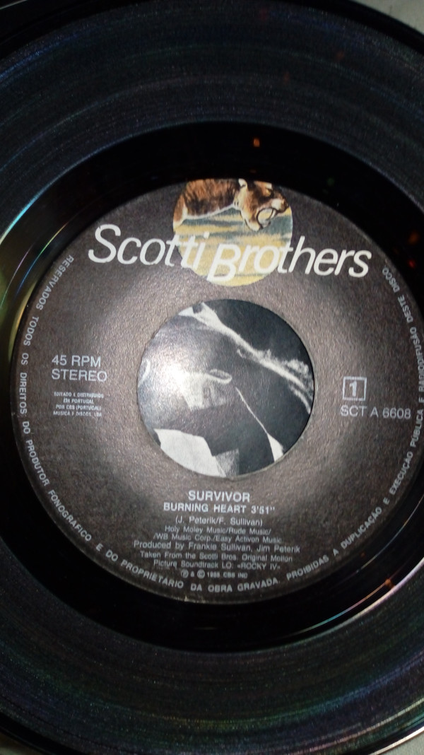 Survivor - Burning Heart | Scotti Bros. Records (A 6608, SCT A 6608) - 2