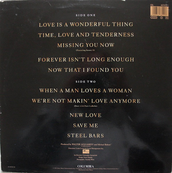 Michael Bolton - Time, Love & Tenderness | Columbia (467812 1) - 2
