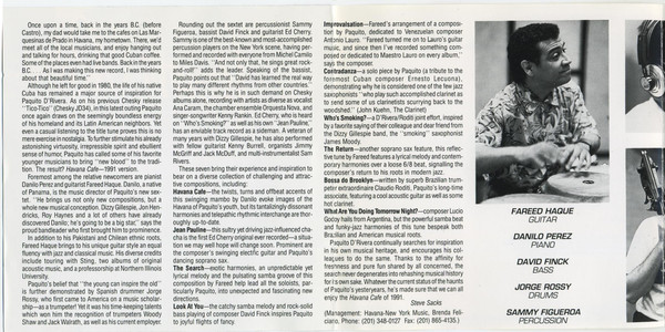 Paquito D'Rivera - Havana Cafe | Chesky Records (JD60) - 3