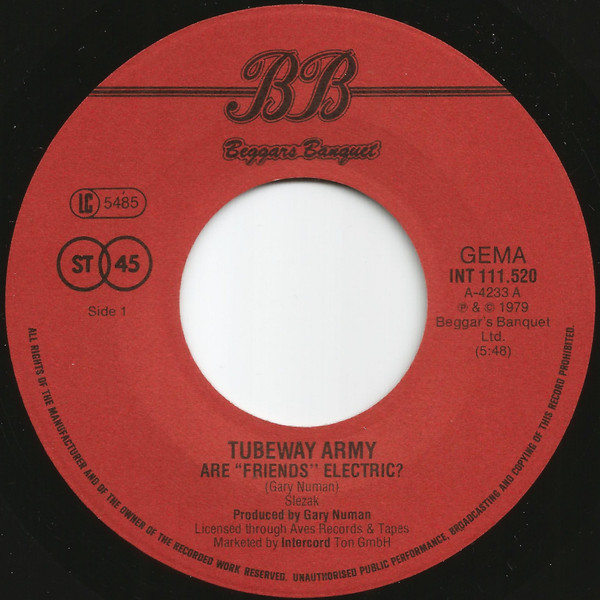 Tubeway Army - Are 'Friends' Electric? | Beggars Banquet (INT 111.520) - 4