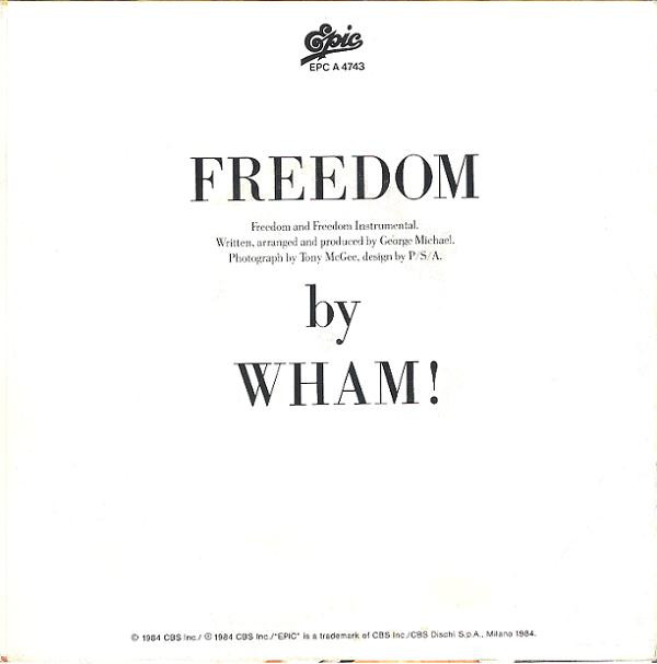 Wham! - Freedom | Epic (EPC A 4743) - main