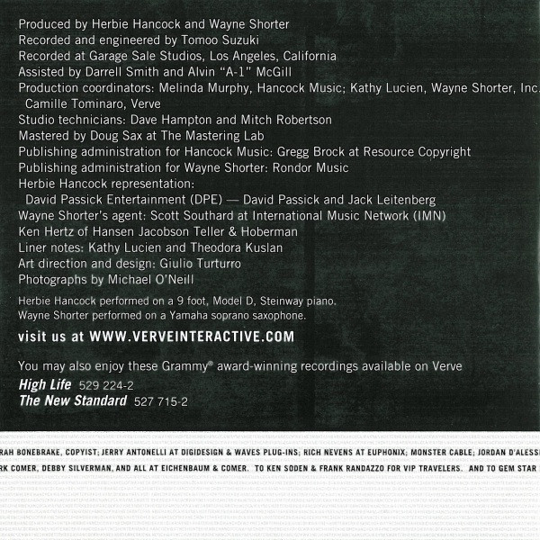 Herbie Hancock , Wayne Shorter - 1+1 | Verve Records (537 564-2) - 4 Herbie Hancock , Wayne Shorter - 1+1 | Verve Records (537 564-2) - 4
