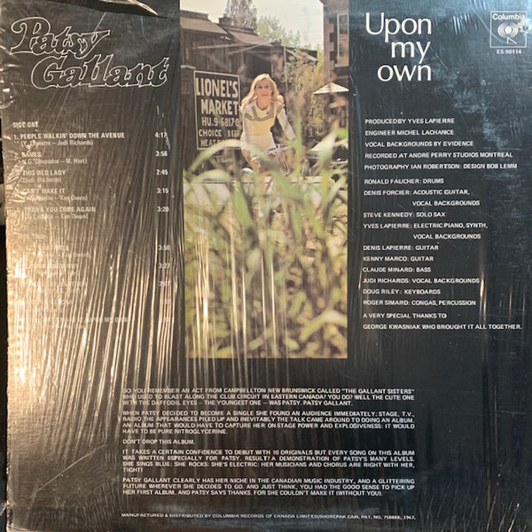 Patsy Gallant - Upon My Own | Columbia (ES-90114) - 2