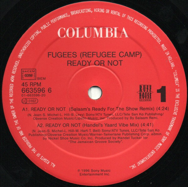 Fugees - Ready Or Not | Columbia (COL 663596 6) - 3