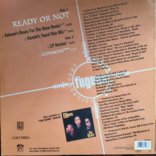 Fugees - Ready Or Not | Columbia (COL 663596 6) - 2