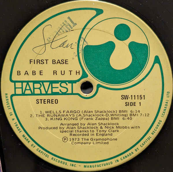 Babe Ruth - First Base [Vinyl] | Harvest (SW-11151) - 3
