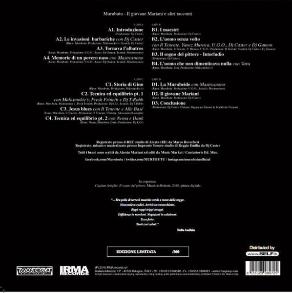 Murubutu - Il Giovane Mariani E Altri Racconti | Mandibola Records (IRM 1669) - 2