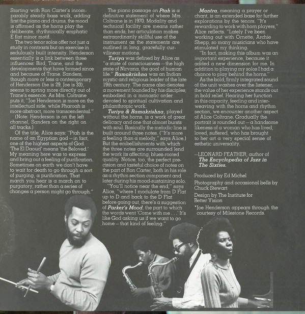 Alice Coltrane Featuring Pharoah Sanders And Joe Henderson - Ptah, The El Daoud | Impulse! (AS-9196) - 2 Alice Coltrane Featuring Pharoah Sanders And Joe Henderson - Ptah, The El Daoud | Impulse! (AS-9196) - 2